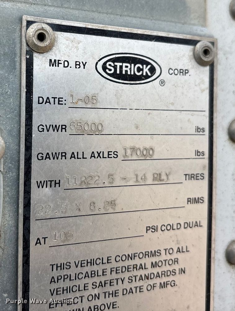 image for item FG1106 2006 Strick Commercial Trailer dry van trailer