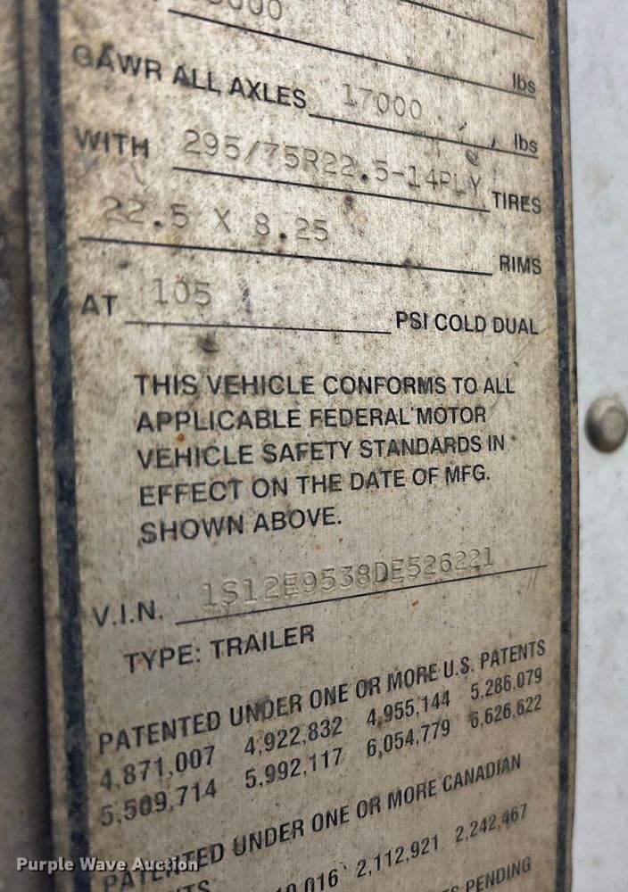 image for item FG1107 2013 Strick dry van trailer