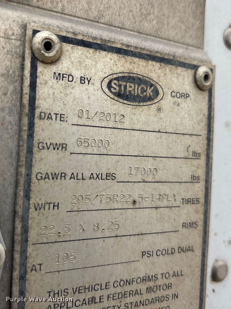 image for item FG1108 2013 Strick dry van trailer