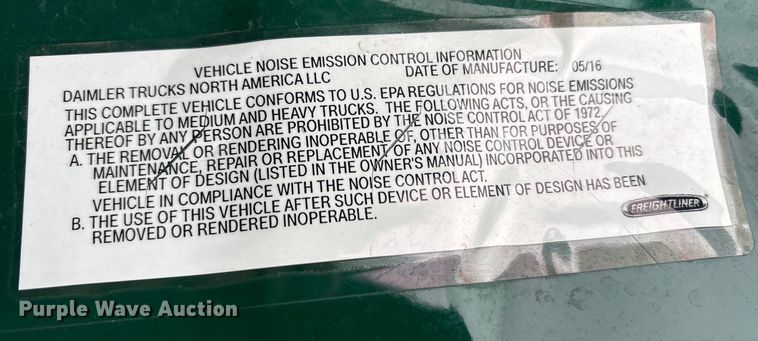 image for item FG1114 2017 Freightliner Cascadia 125 semi truck