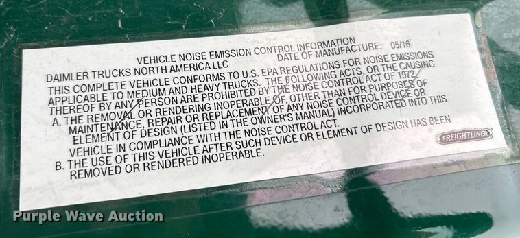 image for item FG1117 2017 Freightliner Cascadia 125 semi truck