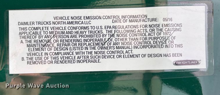 image for item FG1121 2017 Freightliner Cascadia 125 semi truck