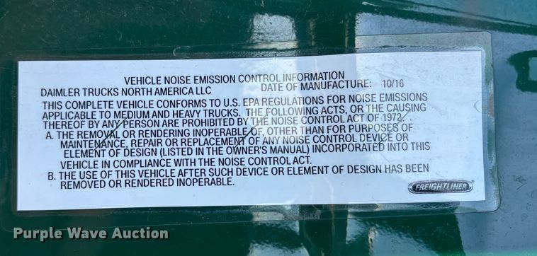 image for item FG1133 2017 Freightliner Cascadia 125 semi truck