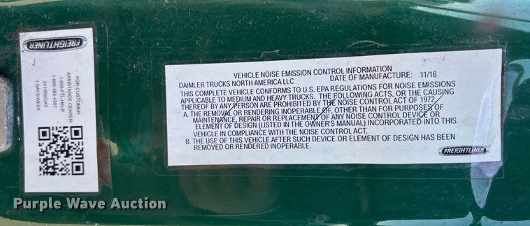 image for item FG1141 2017 Freightliner Cascadia 125 semi truck