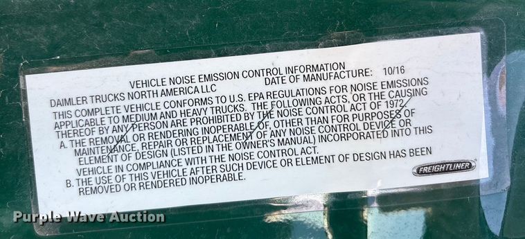 image for item FG1142 2017 Freightliner Cascadia 125 semi truck