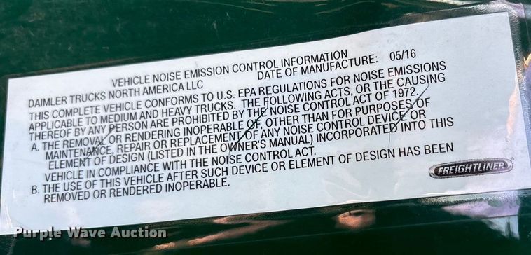 image for item FG1143 2017 Freightliner Cascadia 125 semi truck