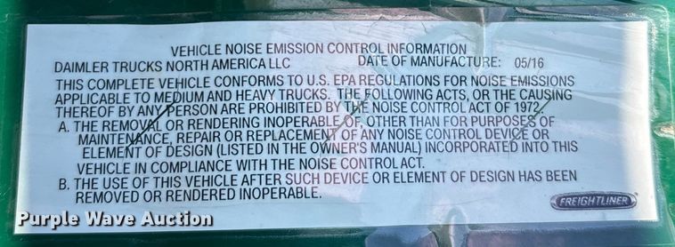 image for item FK1217 2017 Freightliner Cascadia 125 semi truck