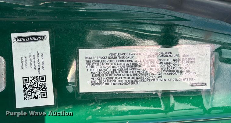 image for item YA2293 2017 Freightliner Cascadia 125 semi truck