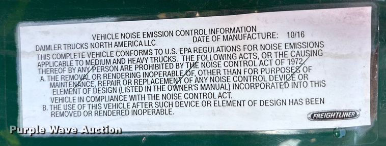 image for item YA2295 2017 Freightliner Cascadia 125 semi truck