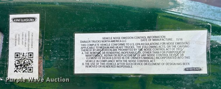 image for item YA2296 2017 Freightliner Cascadia 125 semi truck