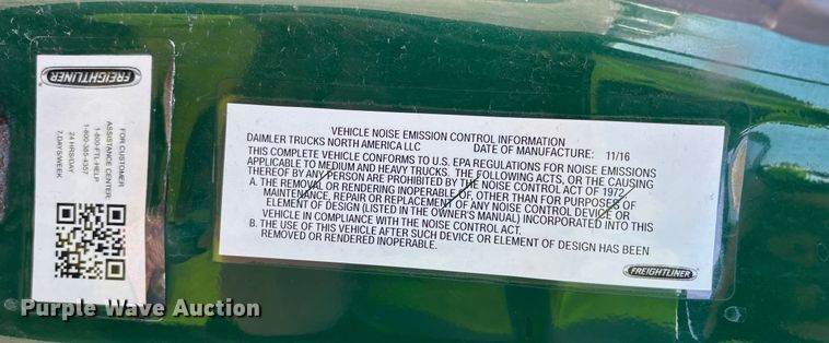 image for item YA2300 2017 Freightliner Cascadia 125 semi truck