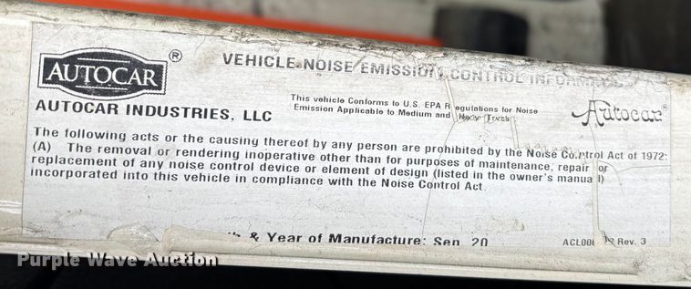 image for item YA2347 2021 Autocar Industries  XSPotter yard truck