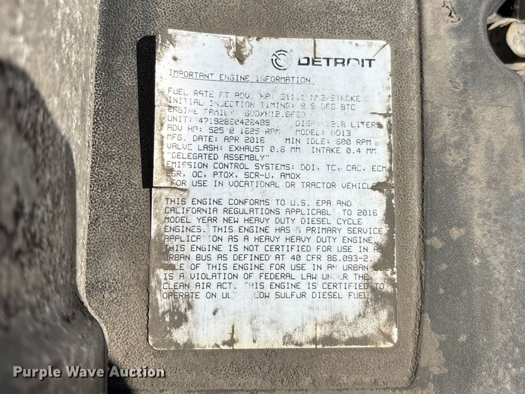 image for item YA2360 2017 Freightliner Cascadia 125 semi truck