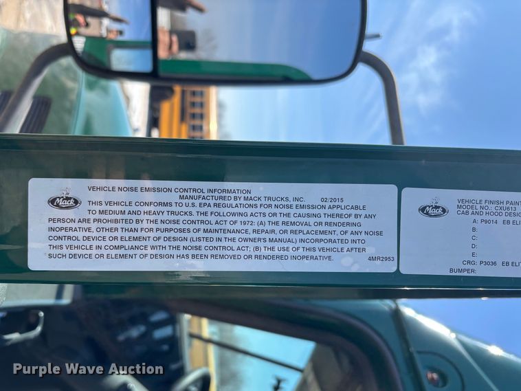 image for item YA2365 2016 Mack CXU613 semi truck