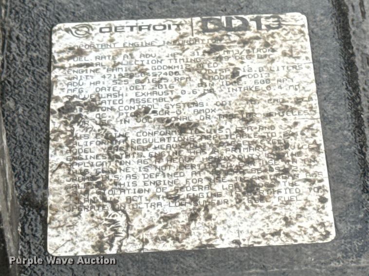 image for item YA2395 2017 Freightliner Cascadia 125 semi truck