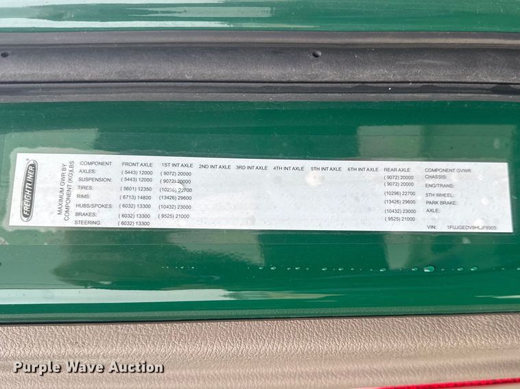 image for item YA2395 2017 Freightliner Cascadia 125 semi truck