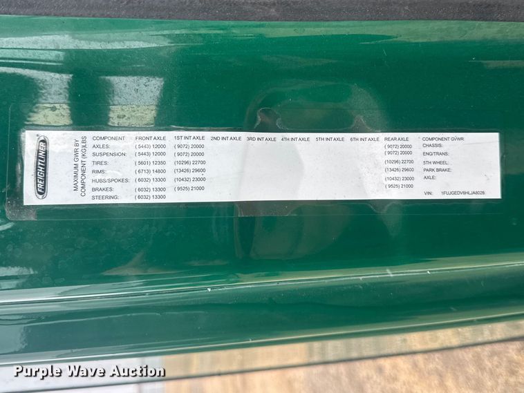 image for item YA2397 2017 Freightliner Cascadia 125 semi truck