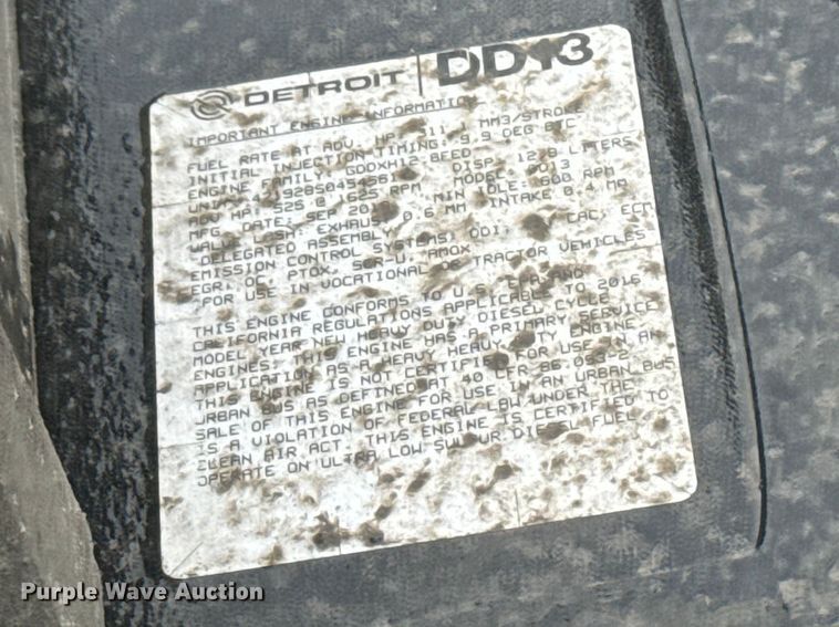 image for item YA2398 2017 Freightliner Cascadia 125 semi truck