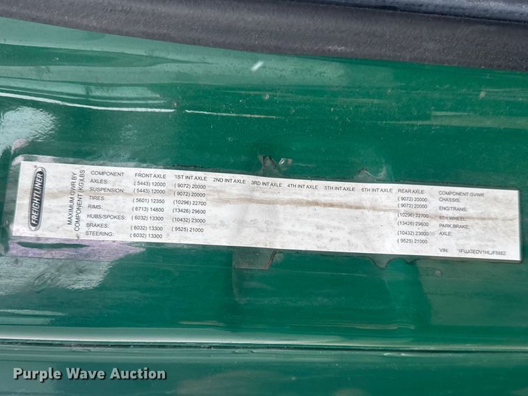 image for item YA2398 2017 Freightliner Cascadia 125 semi truck