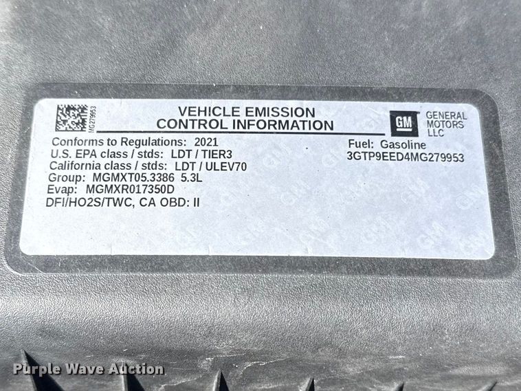 image for item DO8475 2021 GMC Sierra 1500 Crew Cab pickup truck