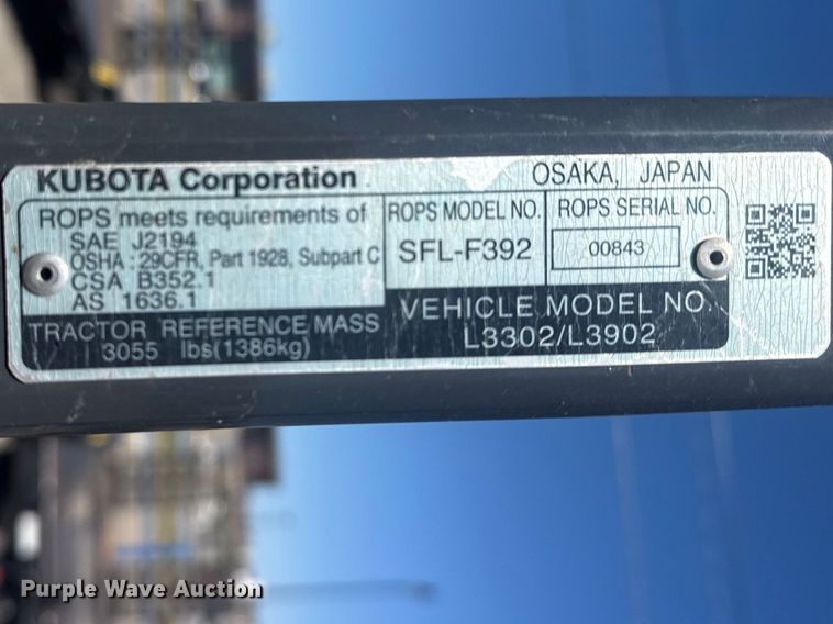 image for item DO8478 2022 Kubota L3302HST MFWD tractor