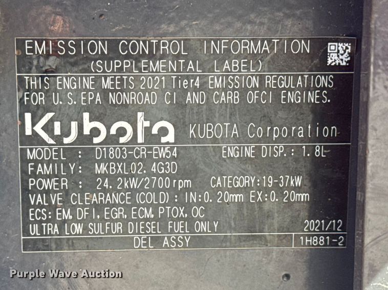 image for item DO8478 2022 Kubota L3302HST MFWD tractor