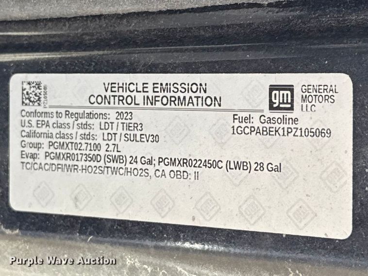 image for item DR1030 2023 Chevrolet Silverado 1500 Crew Cab pickup truck