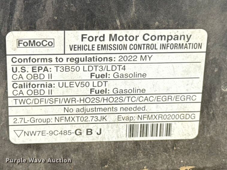 image for item DR1033 2022 Ford F150 Crew Cab pickup truck