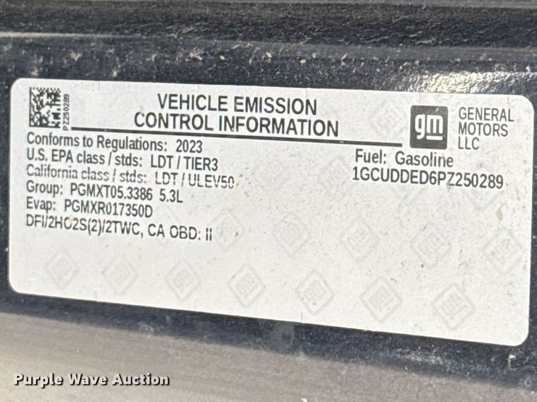 image for item DR1034 2023 Chevrolet Silverado 1500 Crew Cab pickup truck