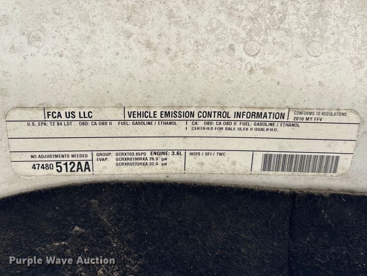 image for item DT0104 2016 RAM 1500 Ext. Cab pickup truck