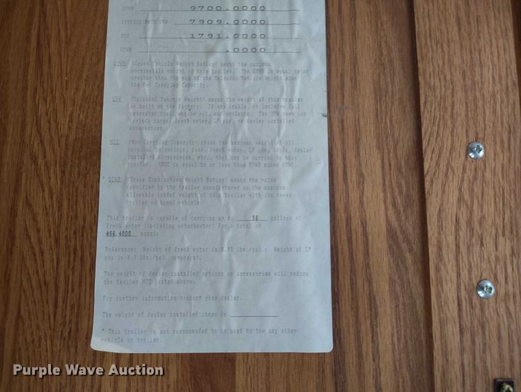 image for item DT0999 1997 Jayco 2630 camper