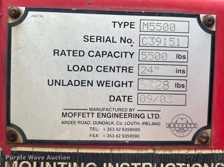 image for item DU0450 2003 Moffett M5500 