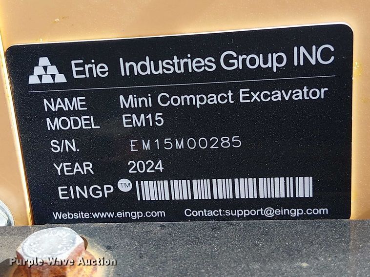 image for item DU3094 2024 EINGP EM15 mini excavator