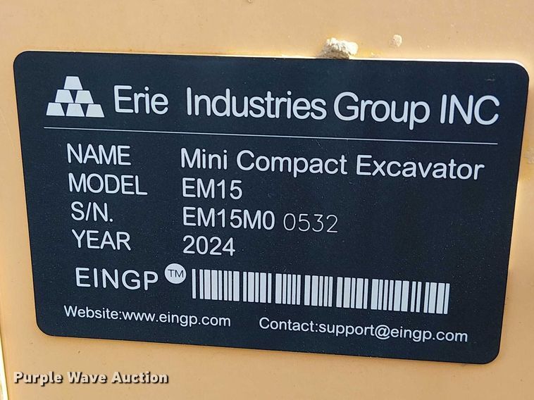 image for item DU3096 2024 EINGP EM15 mini excavator