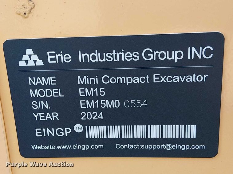 image for item DU3099 2024 EINGP EM15 mini excavator