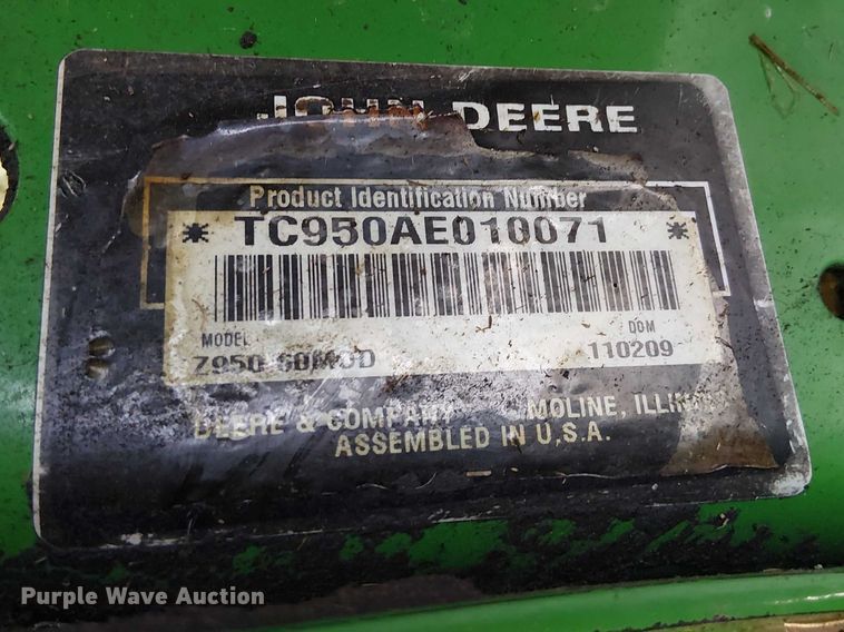 image for item DU3109 2009 John Deere ZTrak ZTR lawn mower