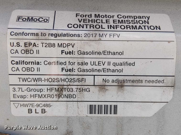 image for item DU3112 2017 Ford Transit 150 van