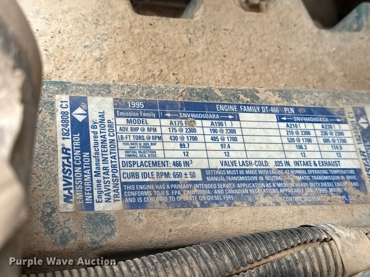 image for item DV0881 1996 International 4700 dump truck