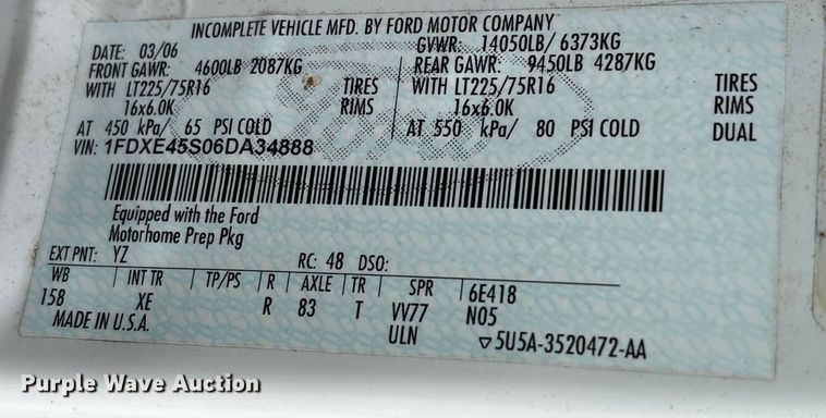 image for item EA7204 2007 Four Winds 31F RV