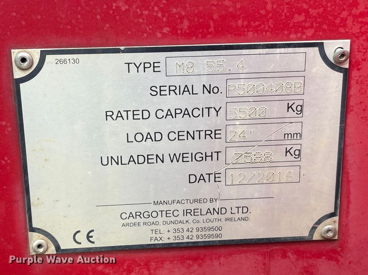 image for item EA7266 2016 Moffett M8 55.4 forklift