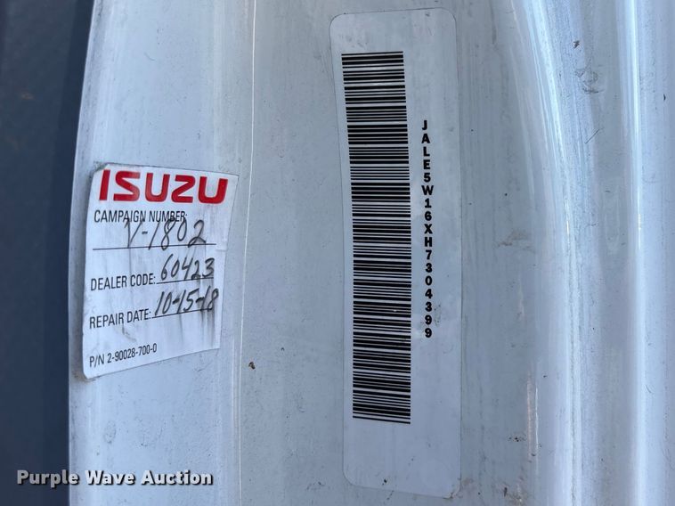 image for item EC8280 2017 Isuzu NRR box truck