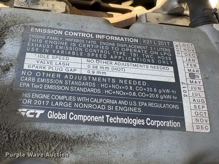 image for item EC8286 2017 UniCarriers PF50 forklift