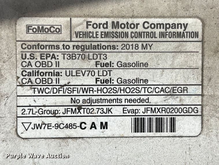 image for item EC8310 2018 Ford F150 Crew Cab pickup truck