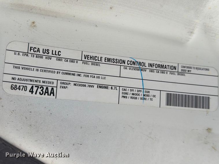 image for item ED5154 2022 RAM 2500 Crew Cab pickup truck