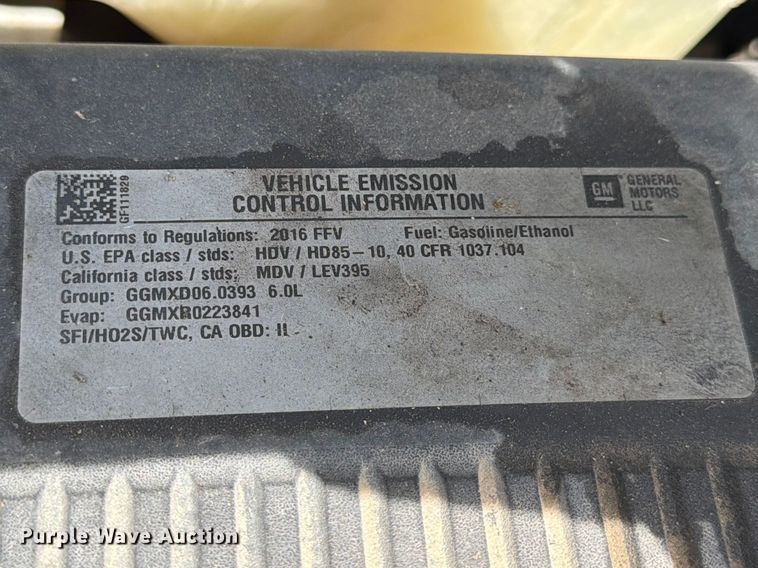 image for item ED5173 2016 Chevrolet Silverado 2500HD Crew Cab pickup truck