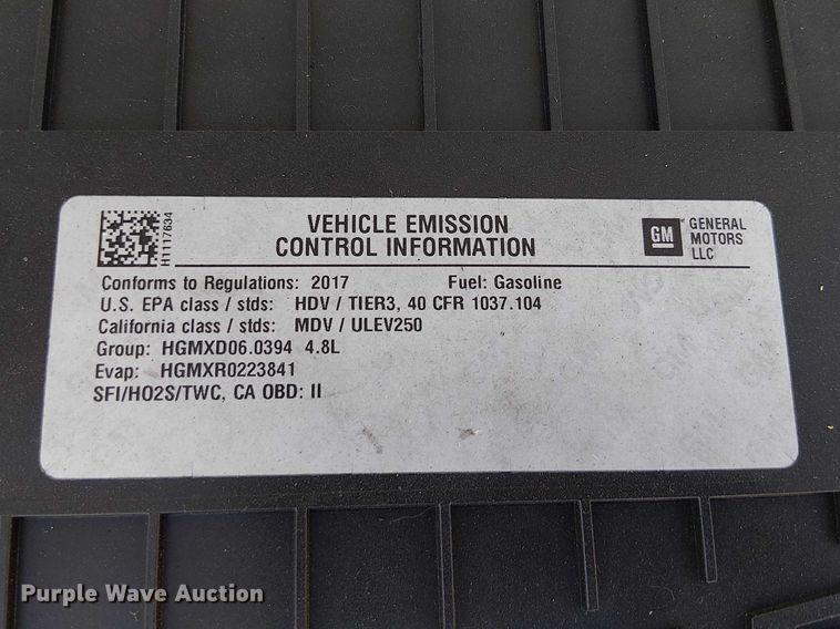 image for item EE5231 2017 Chevrolet Express 2500 van