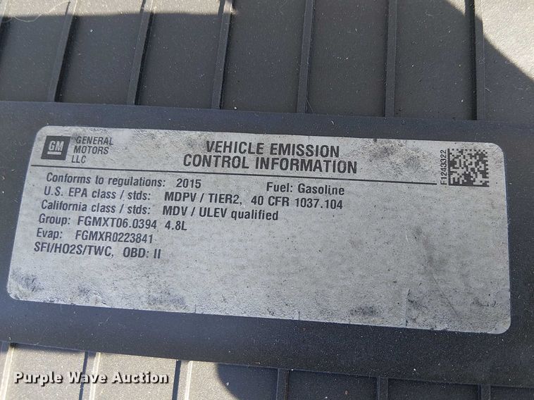 image for item EE5232 2015 Chevrolet Express 2500 van