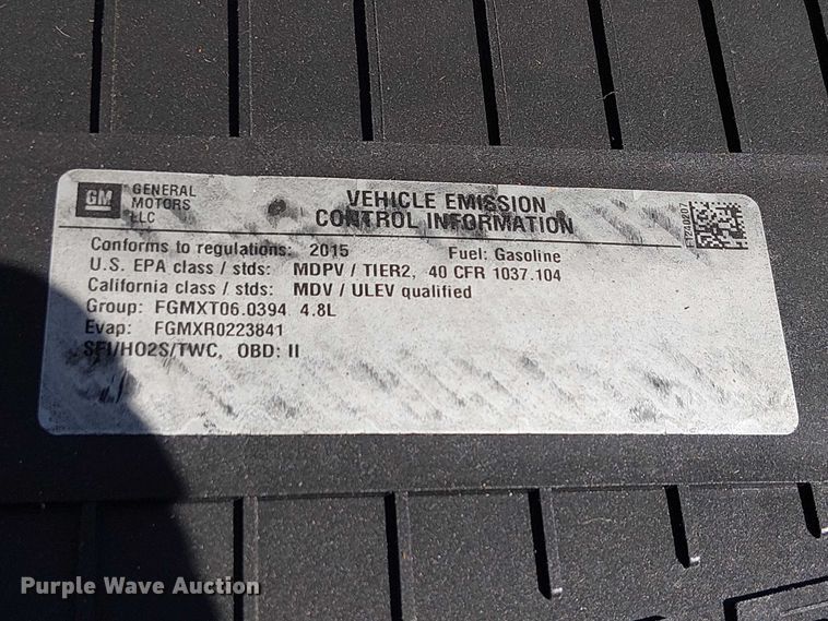 image for item EE5233 2015 Chevrolet Express 2500 van