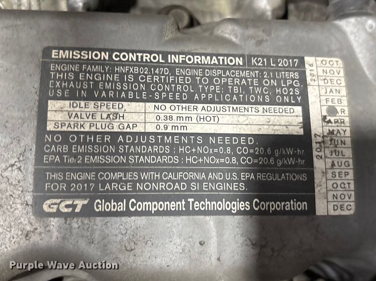 image for item EF1034 2017 UniCarriers PF50 forklift