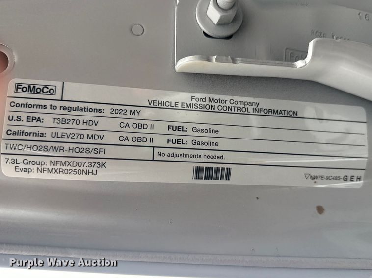 image for item EG2158 2022 Ford F350 Super Duty XL Ext. Cab flatbed pickup truck